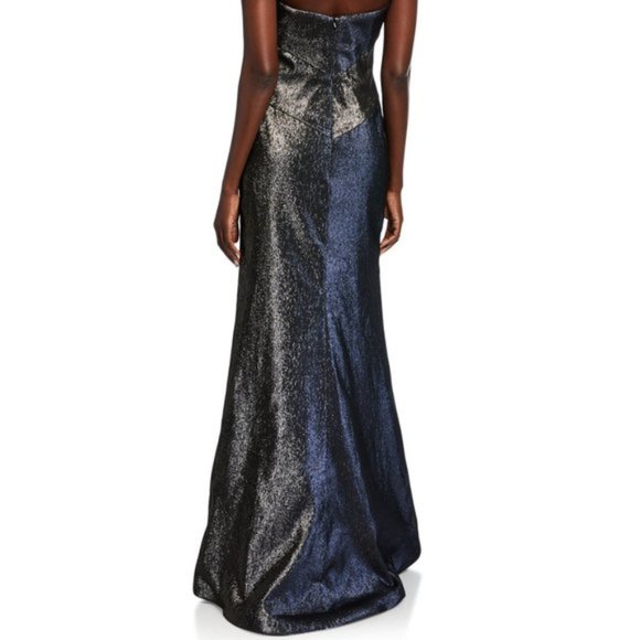 Rene Ruiz Strapless Bustier Side-Draped Gown - Picture 3 of 11